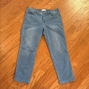 Crown & Ivy -blue jeans, straight, size 14
